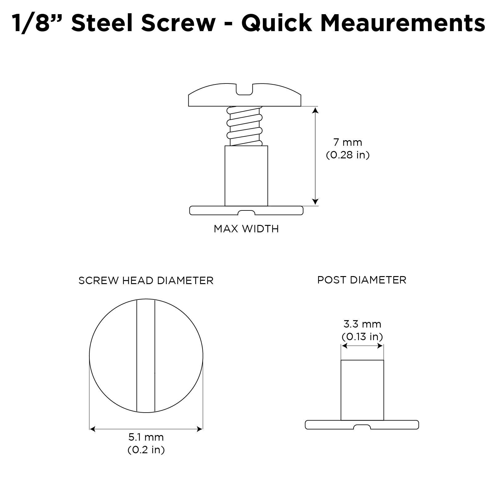 1/8&quot; Steel Screw-in Rivet (Small)