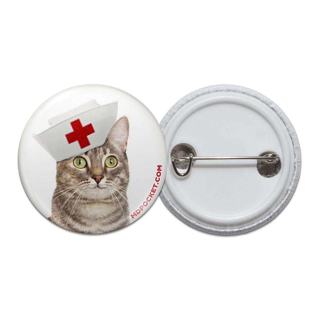 Nurse Kitty Button