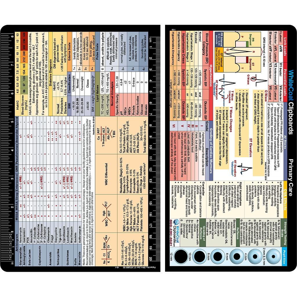 WhiteCoat Clipboard Primary Care Adhesive Reference Label