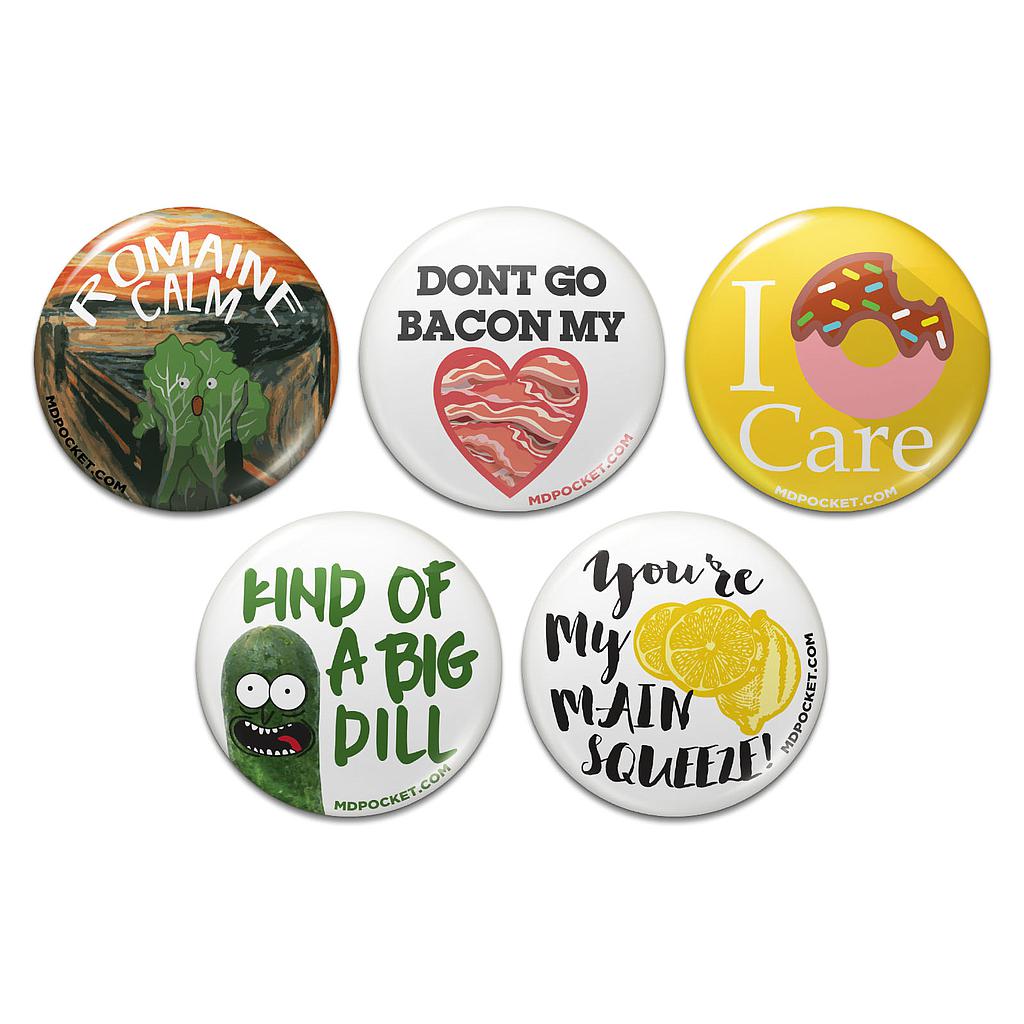 Punny Food Button Pack