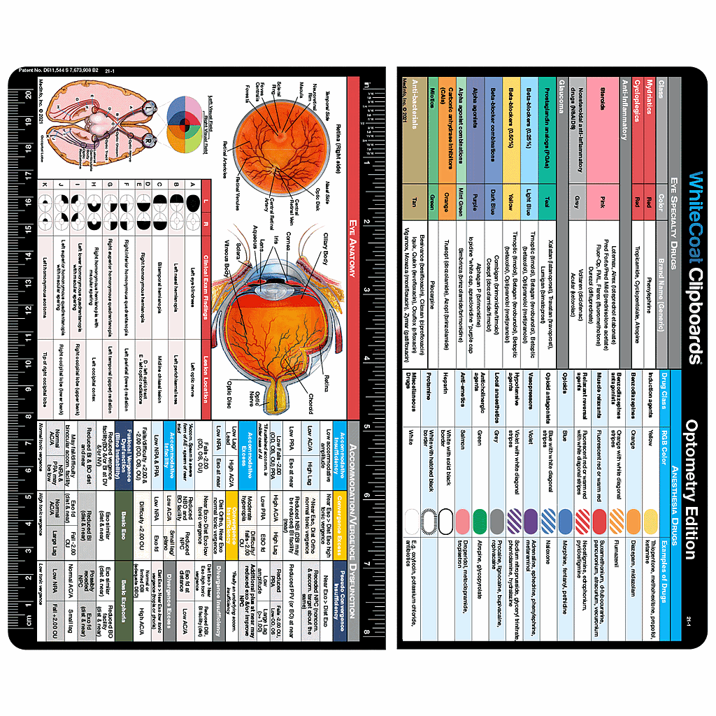 WhiteCoat Clipboard Optometry Label