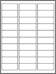 (Stickers) 2.625&quot; x 1&quot; White Matte Sheet