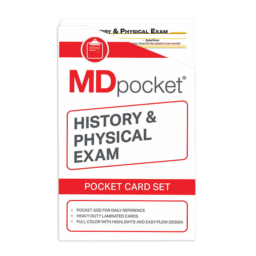 History &amp; Physical Exam Card