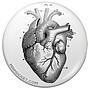 Vintage Heart Diagram Button